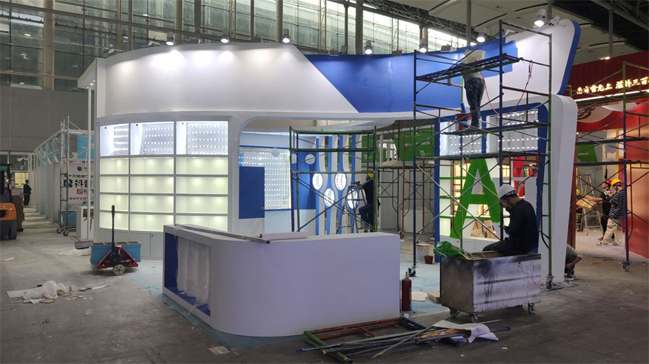 澳克羅健展覽展臺搭建現(xiàn)場