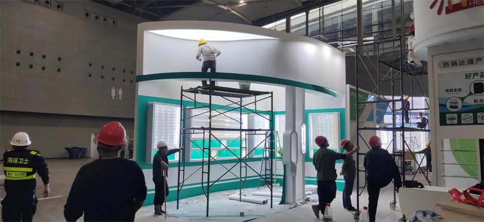 和美樂展臺搭建施工現(xiàn)場